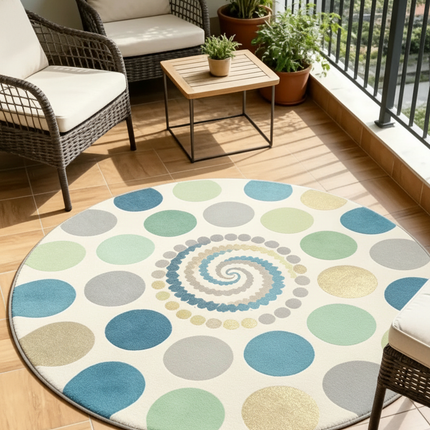 Runder Balkon Teppich - für sonnige Balkonstunden - Ansicht 1