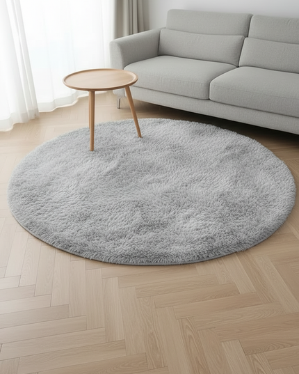 Runder Flauschteppich - flauschig weich fürs Wohnzimmer - Ansicht 2