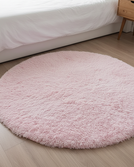 Runder eleganter Hochflor-Teppich - modern und elegant - Ansicht 1