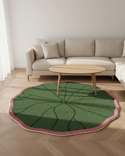 Kleiner runder schicker Teppich - für deine Wohlfühlecke - Ansicht 3