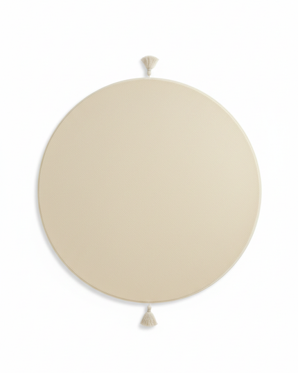 Moderner runder Kurzflorteppich in Beige - creme und weich - Ansicht 5